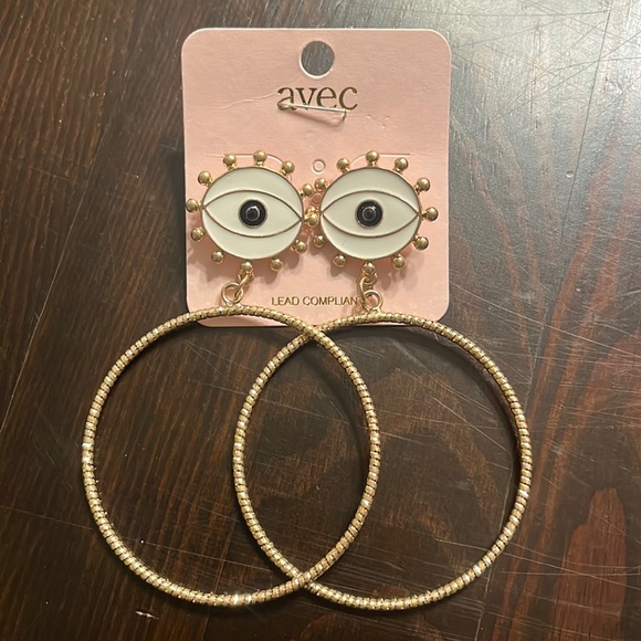 Jewelry - Evil Eye Hoop Earrings